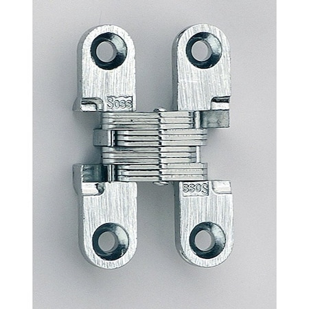 Universal Industrial Soss 3/8" to 1-11/16" Light Duty Invisible Hinge for 1/2" to 5/8" Doors Satin Chrome Finish PR 101CUS26D